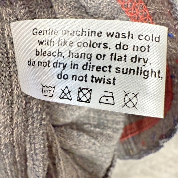 Yak & Yeti Women Rib Tunic XL Gray Colorful Fleck Stitching Raglan Sleeve Tassel - Picture 7 of 9